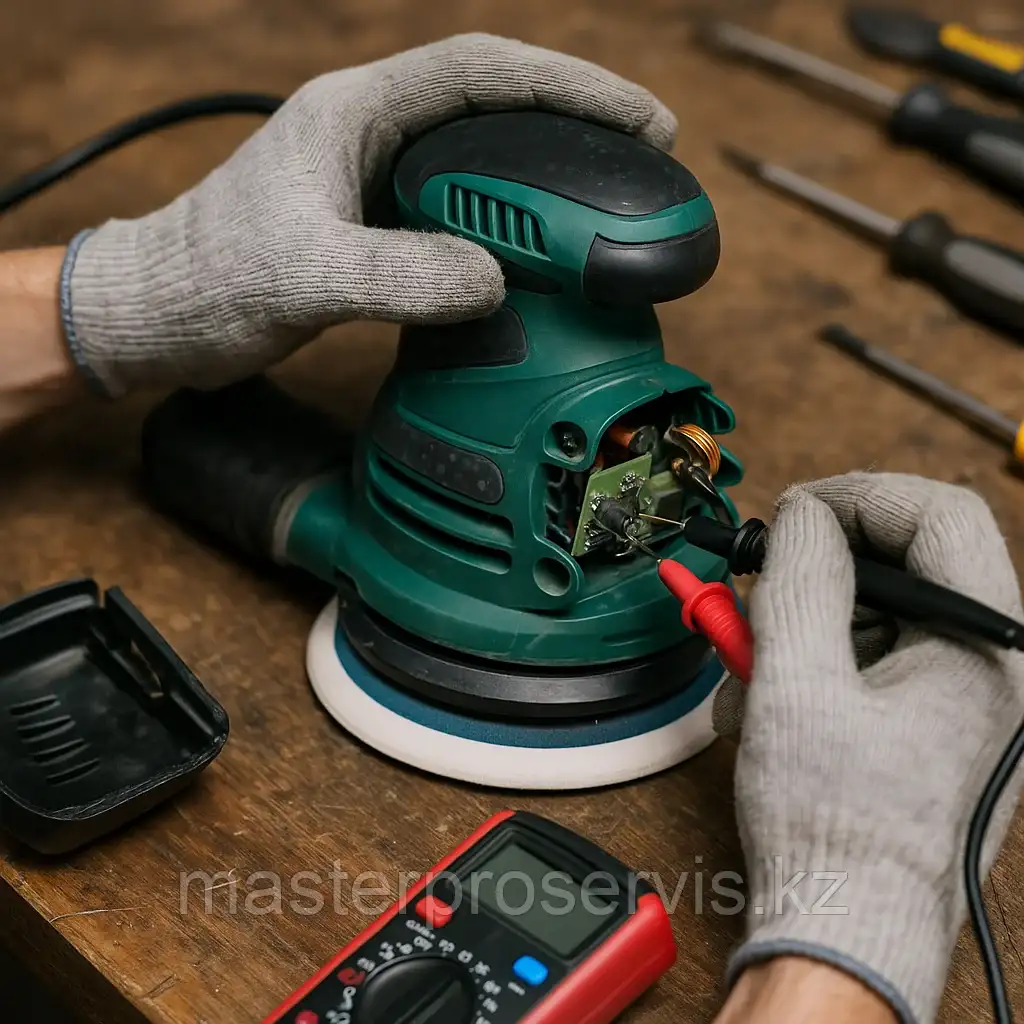 Диагностика эксцентриковой шлифмашины в сервисе