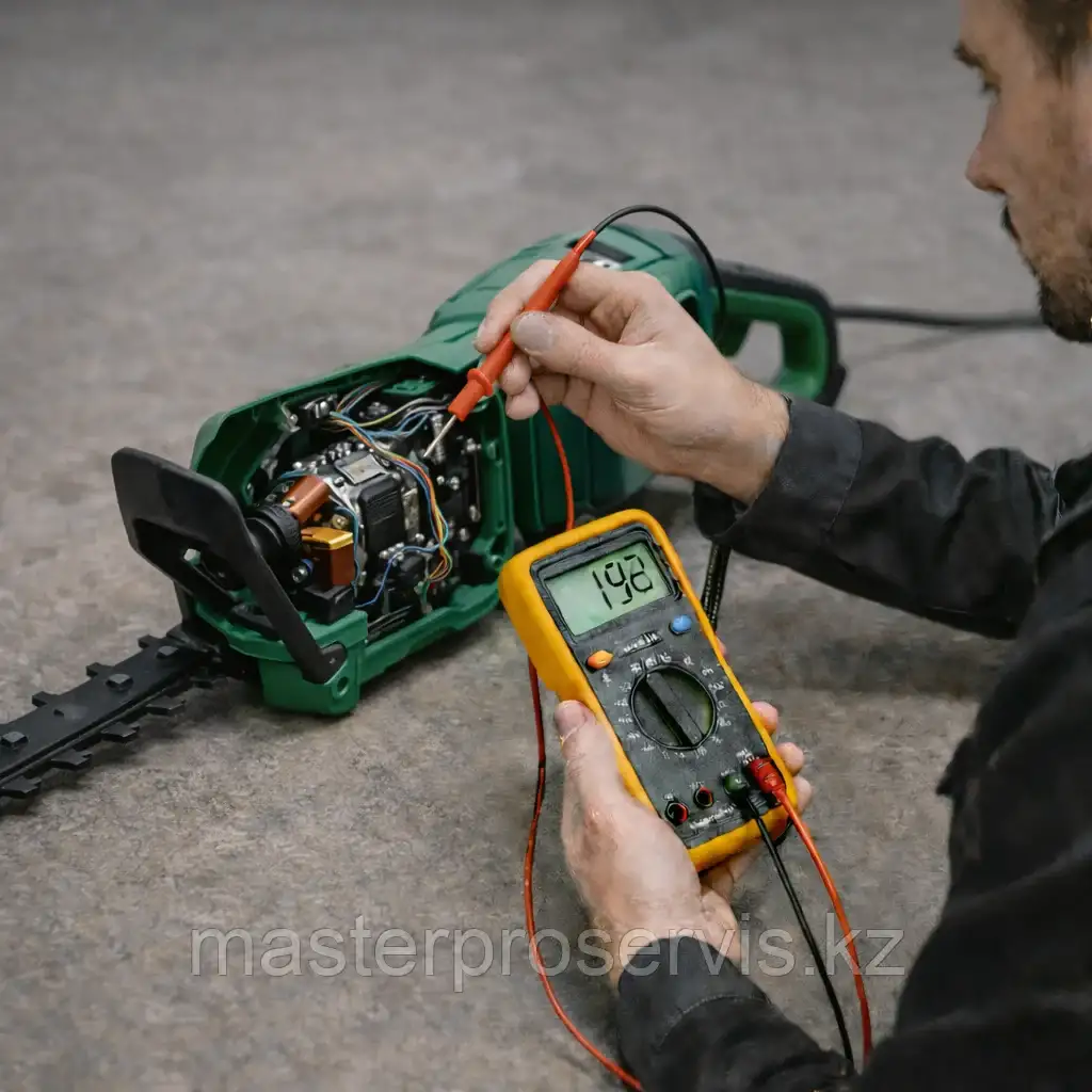 Диагностика электрического кустореза в сервисе